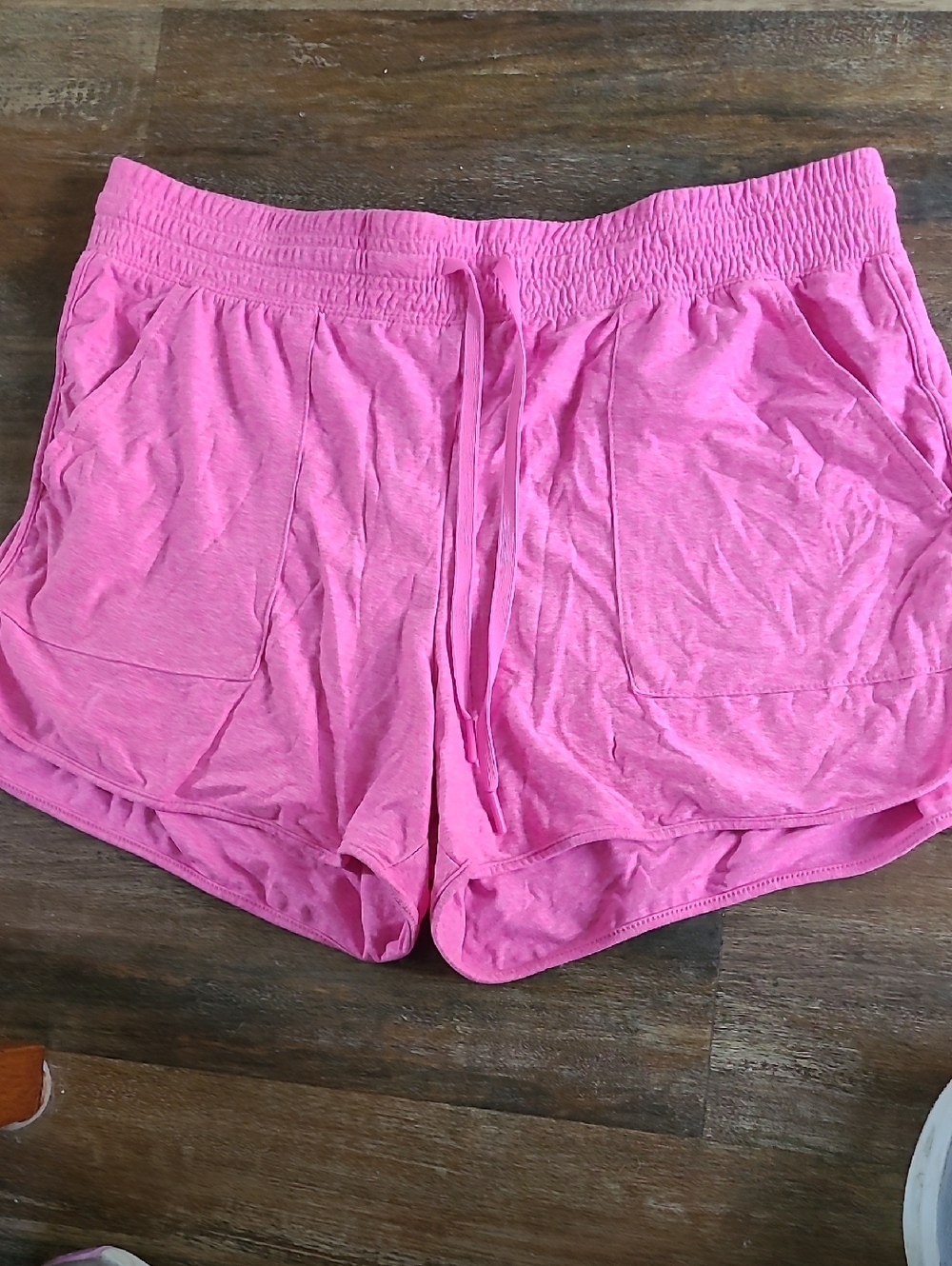 Women's Pink Drawstring Casual Shorts